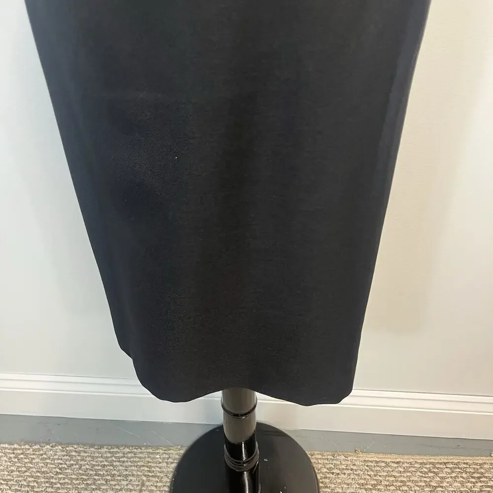 Le Suit Torino Black Pencil Skirt Sz 10 Straight Knee Length Professional Wear